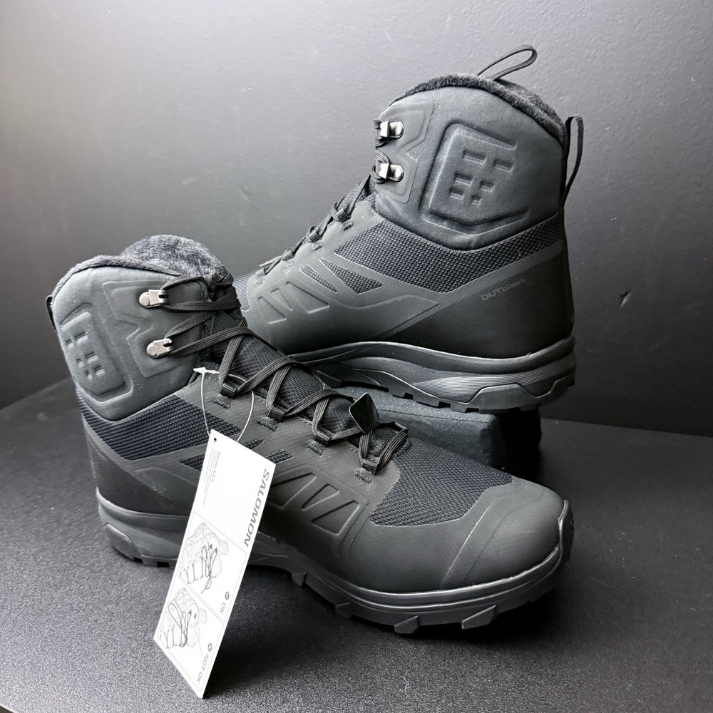 Salomon OUTblast TS CSWP Mens Size 13 Snow Boots Black 409223 Insulated 200 Gram - Picture 4 of 13